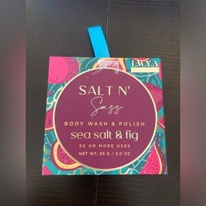 Love Who You Are Salt N Sass body wash & Polish sponge in sea salt & fig